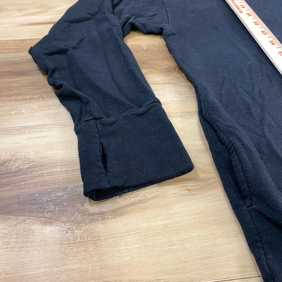 Offline by Aerie Mens Black Modal Blend Hooded Sweatshirt Thumbholes Size Medium - Picture 7 of 10